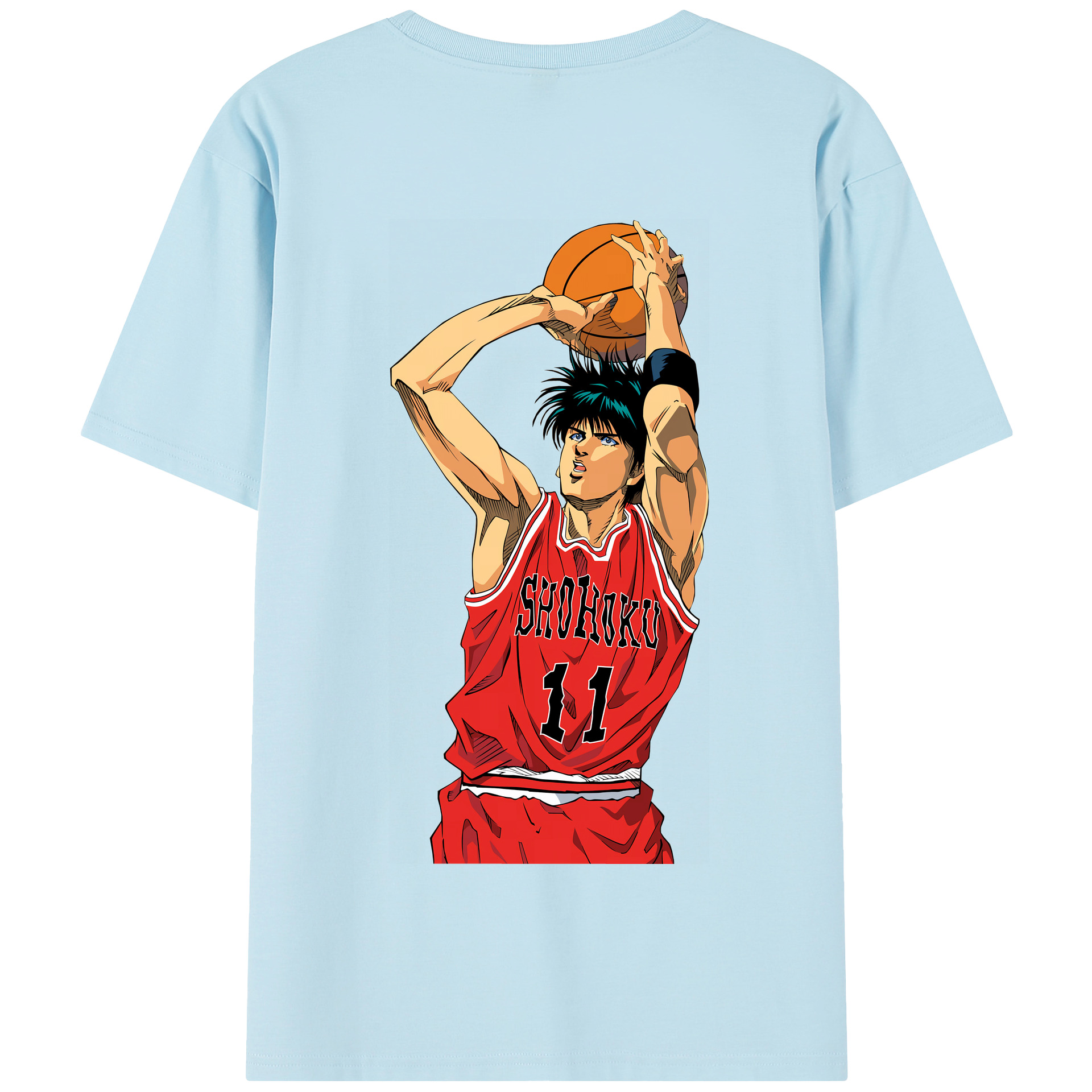 SLAM DUNK／スラムダンク 綿100％半袖Tシャツ（背面プリント）